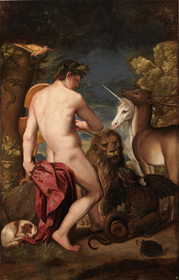 Orfeo y los animales. Alessandro Varotari Padovanino. Museo del Prado, Madrid, Espaa